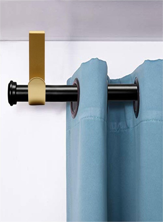 Shonmogar Ceiling Curtain Rod Brackets 3 Pack Metal Curtain Rod Holders with Screws,Curtain Rod Ceiling Mount Bracket for 1 Inch Rod, Sturdy Curtain Rod Hooks for Home Office Patio, Gold - Image 2